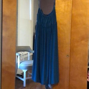 Dark teal spaghetti strap dress